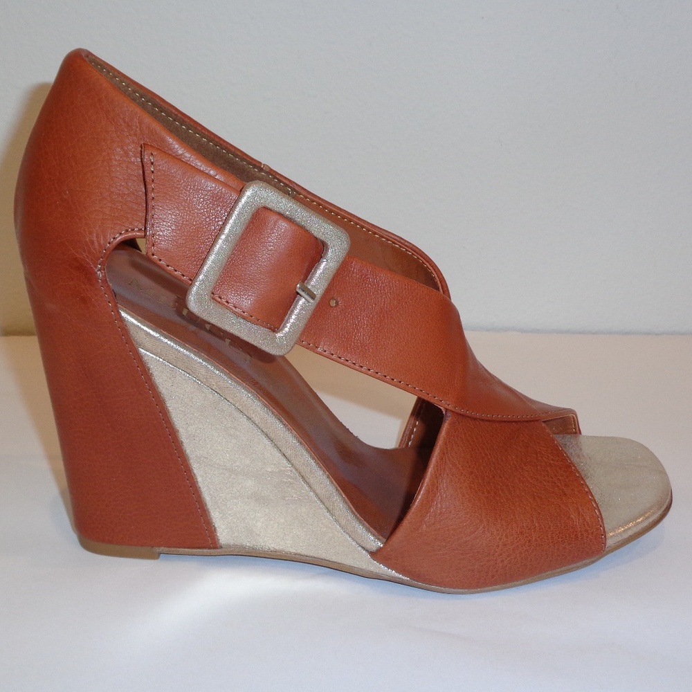 Sesto Meucci Size 8.5 / SALOME / Brown / Wedge Heel Sandals / New Women's Shoes
